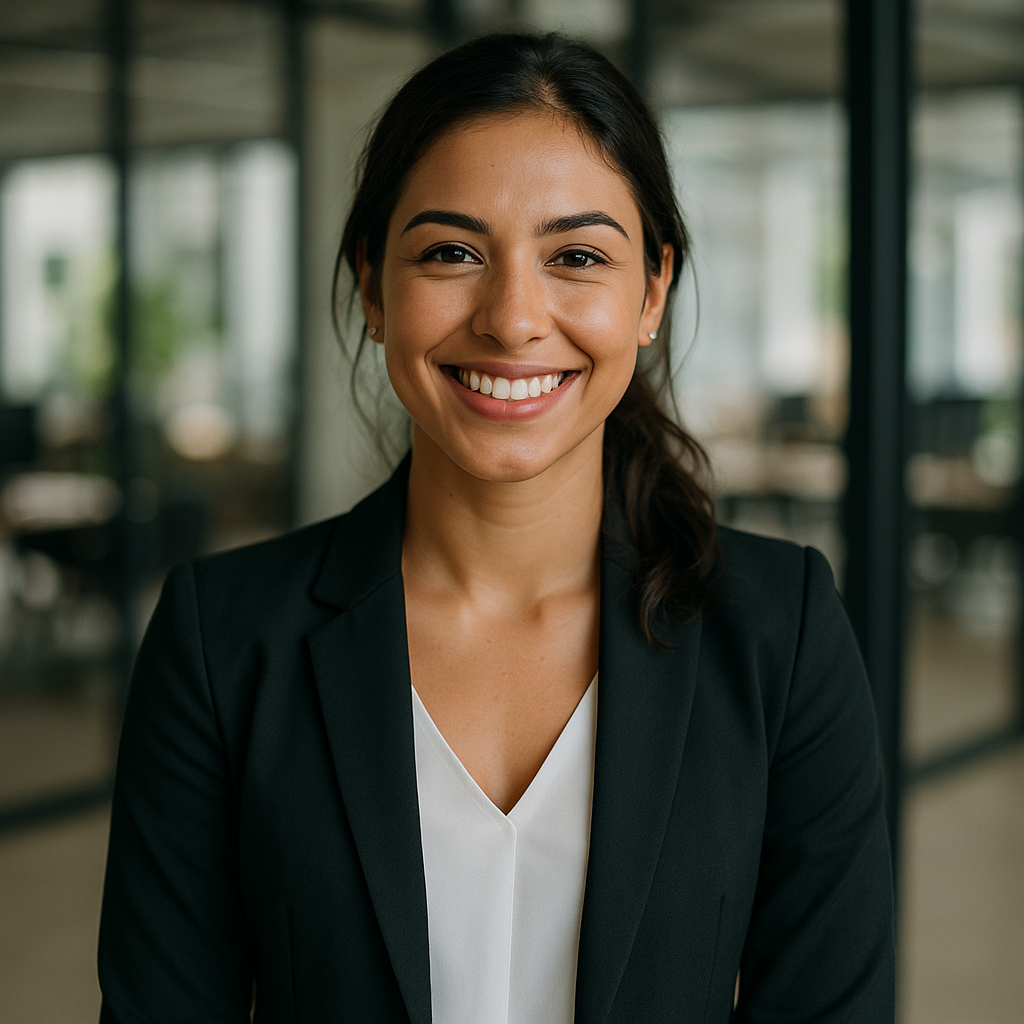 Young marketing professional with confident smile